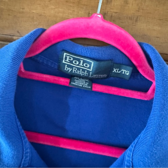 Ralph Lauren Classic Fit Polo Shirt Men’s XL Royal Blue Red Pony Short Sleeve - Picture 2 of 3